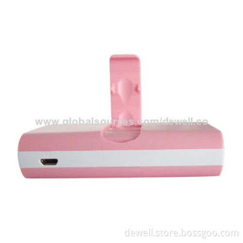 4000/5200mAh Battery Chargers for iPhone/Samsung/HTC, with Collapsible Holder, LED Flashlight, 5V 1A